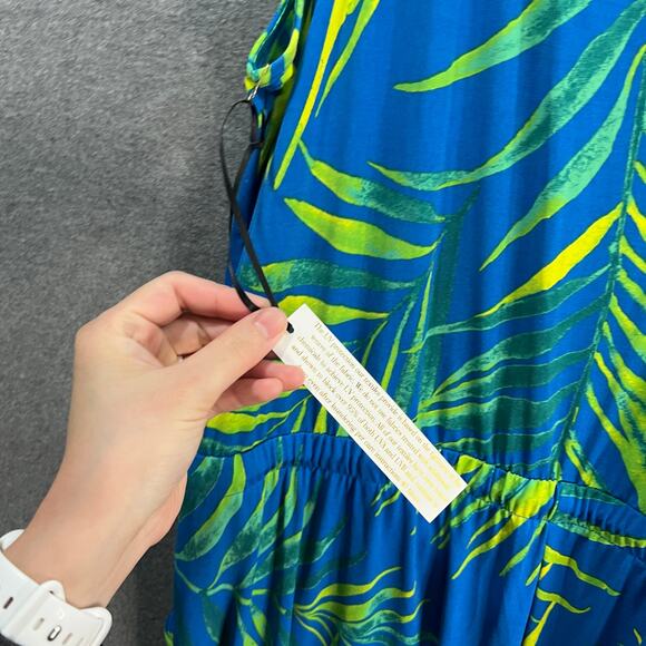 AmberNoon II Petite UPF 50 Cropped Painted Ju Sapphire Palm Petite 1X - Picture 13 of 16